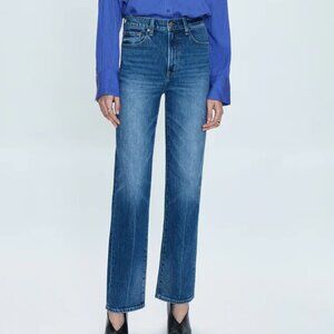 Pistola Cassie Super High Rise Straight Palladium Distressed SZ 24